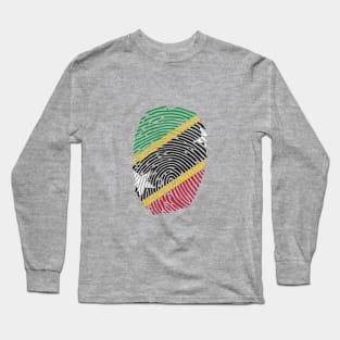 ST KITTS AND NEVIS FINGER PRINT - CARNIVAL CARIBANA TRINI PARTY DJ Long Sleeve T-Shirt